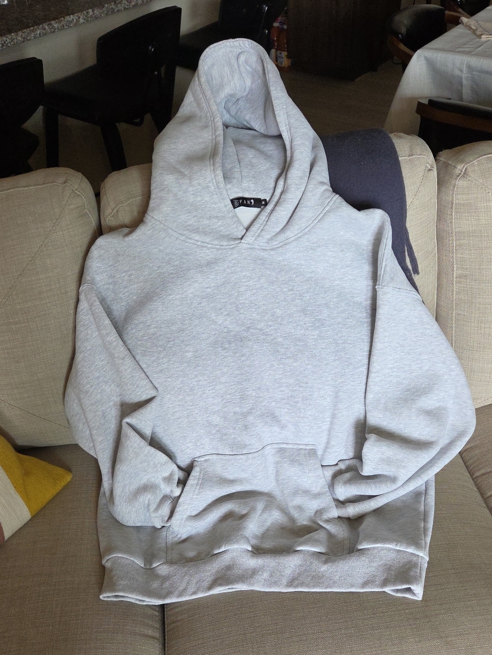 Unbranded Light Heather Gray Pullover Hoodie with Kangaroo Pocket